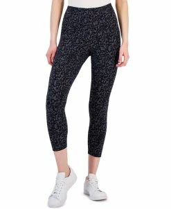 Style & Co Women's Printed High Rise Capri Pull-On Leggings, Created For Macy's