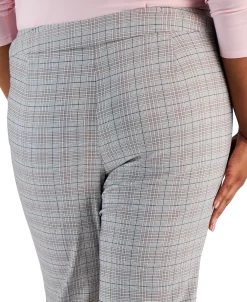 Kasper Plus Size Plaid Mid-Rise Straight-Leg Ankle Pants -VINCE CAMUTO Shop 23314941 fpx