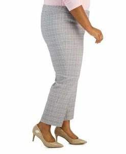 Kasper Plus Size Plaid Mid-Rise Straight-Leg Ankle Pants -VINCE CAMUTO Shop 23314942 fpx