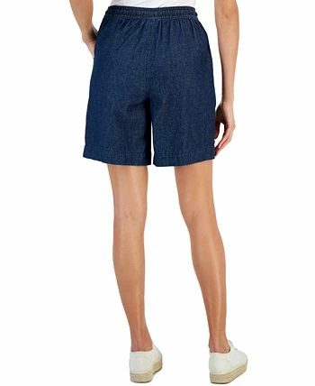 Karen Scott Women's Emilia Relaxed Pull-On Denim Shorts, Created For Macy's 2 Karen Scott Women's Emilia Relaxed Pull-On Denim Shorts, Created For Macy's - Image 2