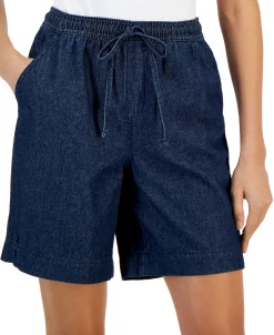 Karen Scott Women's Emilia Relaxed Pull-On Denim Shorts, Created For Macy's 6 Karen Scott Women's Emilia Relaxed Pull-On Denim Shorts, Created For Macy's -VINCE CAMUTO Shop 23367413 fpx