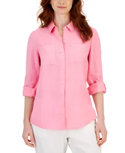Charter Club Women's Linen Shirt, Created For Macy's 18 Charter Club Women's Linen Shirt, Created For Macy's -VINCE CAMUTO Shop 23379436 fpx