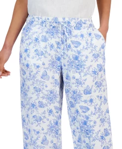 Charter Club Women's Linen Toile Cropped Pants, Created For Macy's -VINCE CAMUTO Shop 23379545 fpx