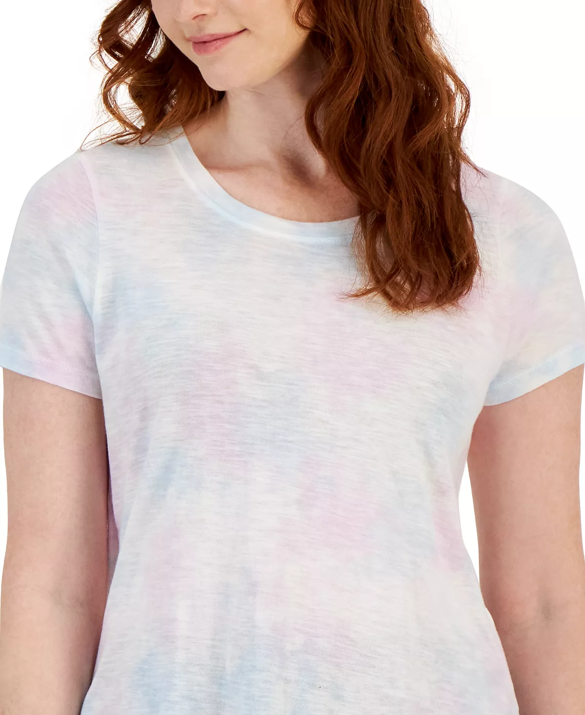 Style & Co Women's Tie Dye Print Short-Sleeve Scoop-neck T-Shirt, Created For Macy's 3 Style & Co Women's Tie Dye Print Short-Sleeve Scoop-neck T-Shirt, Created For Macy's - Image 3