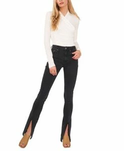 Vince Camuto Women's Ruched Surpliced Long-Sleeve Top -VINCE CAMUTO Shop 23441222 fpx