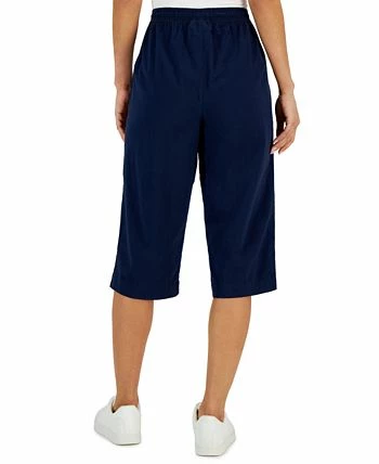 Karen Scott Women's Quinn Cotton Pull-On Capri Pants, Created For Macy's 2 Karen Scott Women's Quinn Cotton Pull-On Capri Pants, Created For Macy's - Image 2
