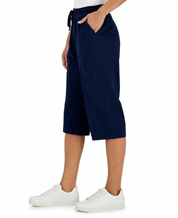 Karen Scott Women's Quinn Cotton Pull-On Capri Pants, Created For Macy's 3 Karen Scott Women's Quinn Cotton Pull-On Capri Pants, Created For Macy's - Image 3