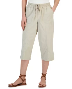 Karen Scott Women's Quinn Cotton Pull-On Capri Pants, Created For Macy's 18 Karen Scott Women's Quinn Cotton Pull-On Capri Pants, Created For Macy's -VINCE CAMUTO Shop 23502748 fpx