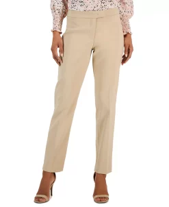Anne Klein Women's Straight-Leg Asymmetrical-Close Bowie Pants -VINCE CAMUTO Shop 23504123 fpx