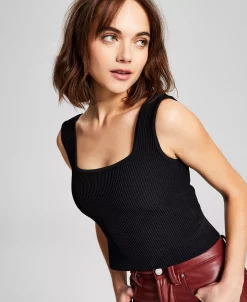 And Now This Women's Sleeveless Square-Neckline Ottoman Top -VINCE CAMUTO Shop 23519358 fpx