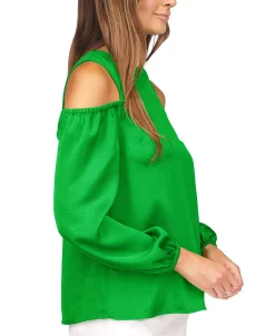 Michael Kors Women's Satin Cold-Shoulder Top -VINCE CAMUTO Shop 23524063 fpx