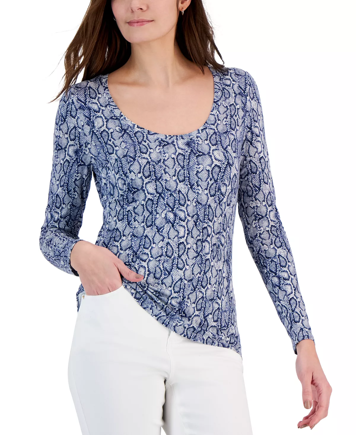 INC International Concepts Women's Scoop-Neck Top, Created For Macy's 8 INC International Concepts Women's Scoop-Neck Top, Created For Macy's - Image 8