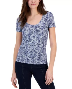 INC International Concepts Women's Scoop-Neck T-Shirt, Created For Macy's -VINCE CAMUTO Shop 23532024 fpx