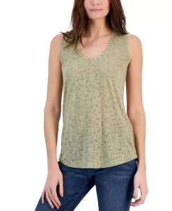 INC International Concepts Women's Embellished Scoop-Neck Tank Top, Created For Macy's -VINCE CAMUTO Shop 23532517 fpx