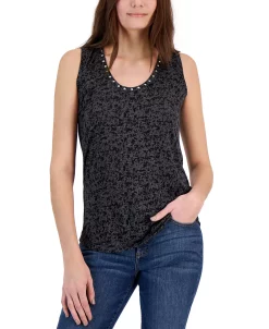 INC International Concepts Women's Embellished Scoop-Neck Tank Top, Created For Macy's -VINCE CAMUTO Shop 23532518 fpx