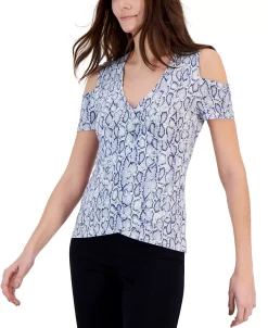 INC International Concepts Women's Cold-Shoulder V-Neck Top, Created For Macy's 8 INC International Concepts Women's Cold-Shoulder V-Neck Top, Created For Macy's -VINCE CAMUTO Shop 23532673 fpx
