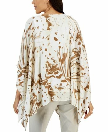 JM Collection Women's Butterfly Prism Printed Handkerchief-Hem Top, Created For Macy's 2 JM Collection Women's Butterfly Prism Printed Handkerchief-Hem Top, Created For Macy's - Image 2