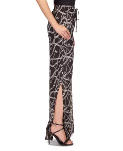 Michael Kors Women's Solid And Chain-Print High-Slit Pull-On Pants, Regular & Petite -VINCE CAMUTO Shop 23548165 fpx