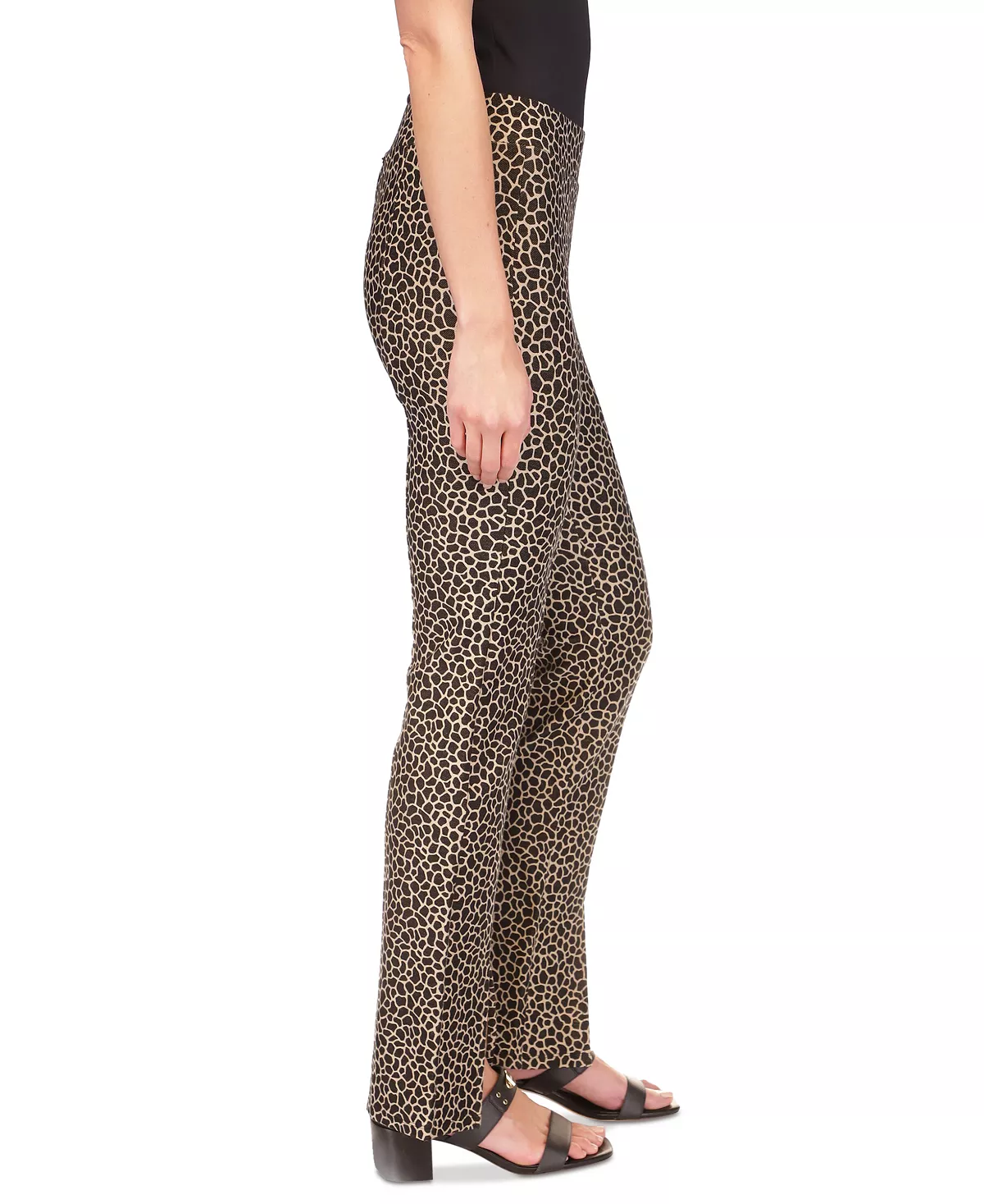 Michael Kors Women's Giraffe Split-Hem Leggings, Regular & Petite 4 Michael Kors Women's Giraffe Split-Hem Leggings, Regular & Petite - Image 4