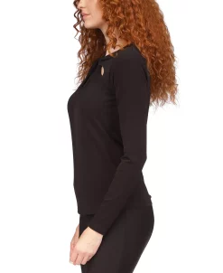 Michael Kors Women's Twist Keyhole Top, Regular & Petite -VINCE CAMUTO Shop 23556066 fpx