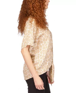 Michael Kors Women's Giraffe Grommet Tie Hem Top -VINCE CAMUTO Shop 23556071 fpx