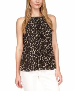 Michael Kors Women's Giraffe Pleated Chain Top