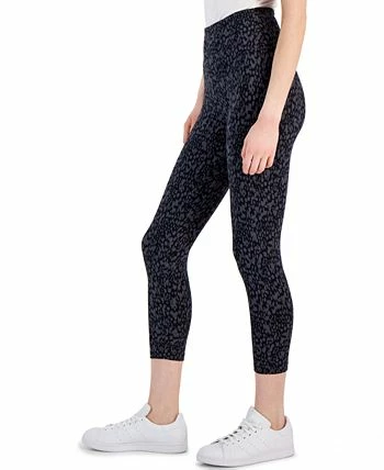 Style & Co Women's Printed High Rise Capri Pull-On Leggings, Created For Macy's 3 Style & Co Women's Printed High Rise Capri Pull-On Leggings, Created For Macy's - Image 3