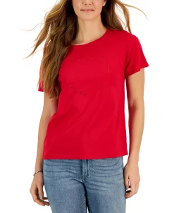 Tommy Hilfiger Women's Signature Heart-Graphic T-Shirt -VINCE CAMUTO Shop 23567878 fpx