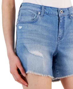 Style & Co Women's Mid Rise Raw-Hem Denim Cut-Off Shorts, Created For Macy's -VINCE CAMUTO Shop 23568366 fpx