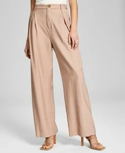 And Now This Women's High-Rise Wide-Leg Textured Trouser Pants -VINCE CAMUTO Shop 23568431 fpx
