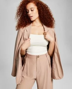 And Now This Women's High-Rise Wide-Leg Textured Trouser Pants -VINCE CAMUTO Shop 23595061 fpx