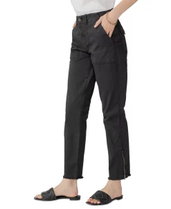 Sanctuary Women's Solid Peace Maker Frayed-Cuff Ankle Pants -VINCE CAMUTO Shop 23596259 fpx