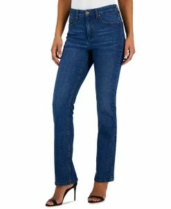 Anne Klein Women's High Rise Front-Fly Bootcut Jeans