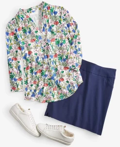 Charter Club Women's Floral-Print 3/4-Sleeve Top, Created For Macy's -VINCE CAMUTO Shop 23601493 fpx