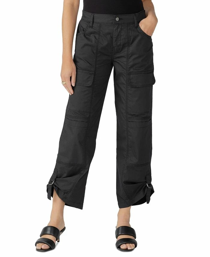 Sanctuary Women's Cali Solid Roll-Tab-Cuffs Cargo Pants 1 Sanctuary Women's Cali Solid Roll-Tab-Cuffs Cargo Pants