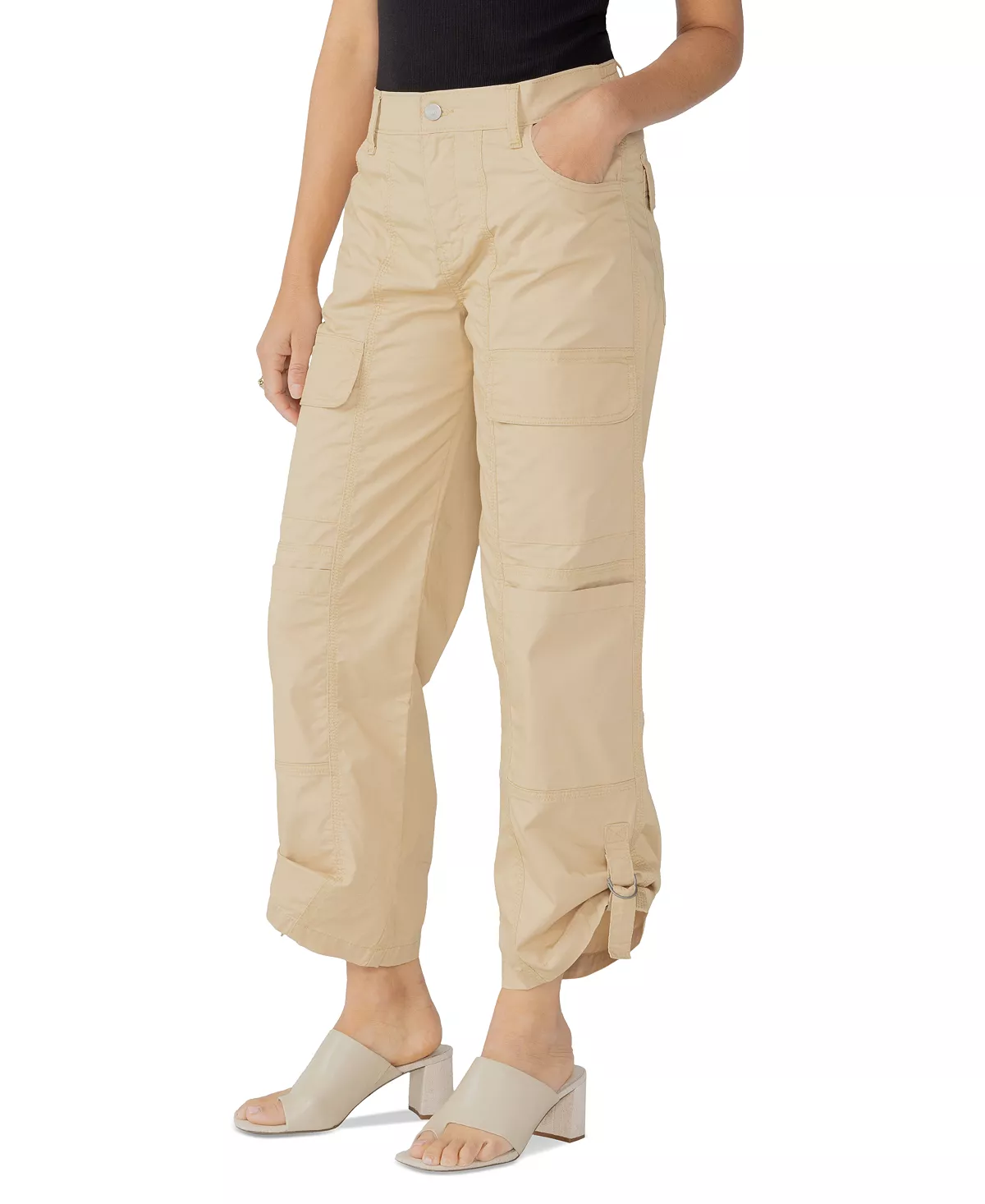 Sanctuary Women's Cali Solid Roll-Tab-Cuffs Cargo Pants 4 Sanctuary Women's Cali Solid Roll-Tab-Cuffs Cargo Pants - Image 4