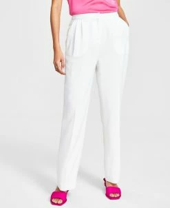 Bar III Women's Textured Straight-Leg Pants, Created For Macy's