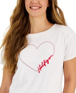 Tommy Hilfiger Women's Signature Heart-Graphic T-Shirt -VINCE CAMUTO Shop 23623405 fpx