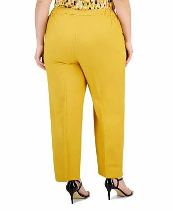 Kasper Plus Size Mid-Rise Straight-Leg Slit-Hem Pants 2 Kasper Plus Size Mid-Rise Straight-Leg Slit-Hem Pants - Image 2