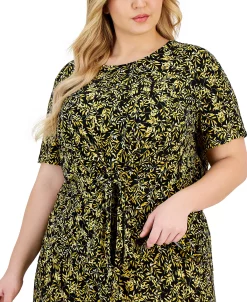 Kasper Plus Size Short-Sleeve Knit Tie-Front Top -VINCE CAMUTO Shop 23649820 fpx