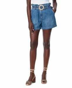 Sam Edelman Women's Kira Paperbag-Waist Jean Shorts