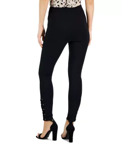 Alternative view of INC International Concepts Women's Ponte Lace-Up Skinny Pants, Created For Macy's