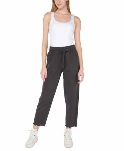 Black Tape Women's Frayed-Hem Pull-On Joggers