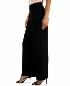 Anne Klein Women's Crepe De Chine High-Rise Wide-Leg Pants With Pleats -VINCE CAMUTO Shop 23676815 fpx