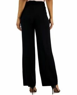 Anne Klein Women's Crepe De Chine High-Rise Wide-Leg Pants With Pleats -VINCE CAMUTO Shop 23676816 fpx