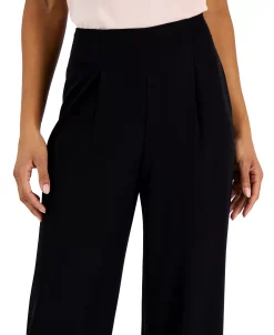 Anne Klein Women's Crepe De Chine High-Rise Wide-Leg Pants With Pleats -VINCE CAMUTO Shop 23676817 fpx