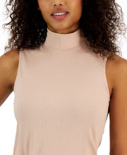 Anne Klein Women's Ribbed Sleeveless Mock-Neck Shell Top -VINCE CAMUTO Shop 23676942 fpx