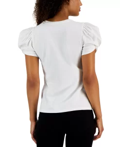 Anne Klein Women's Twisted-Cuff Puffed-Sleeve Top -VINCE CAMUTO Shop 23677001 fpx