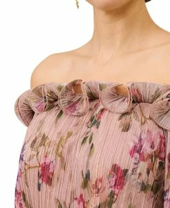 Adrianna Papell Women's Printed Ruffled Off-The-Shoulder Top -VINCE CAMUTO Shop 23684839 fpx