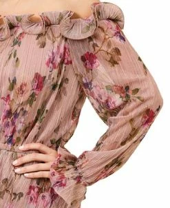 Adrianna Papell Women's Printed Ruffled Off-The-Shoulder Top -VINCE CAMUTO Shop 23684840 fpx